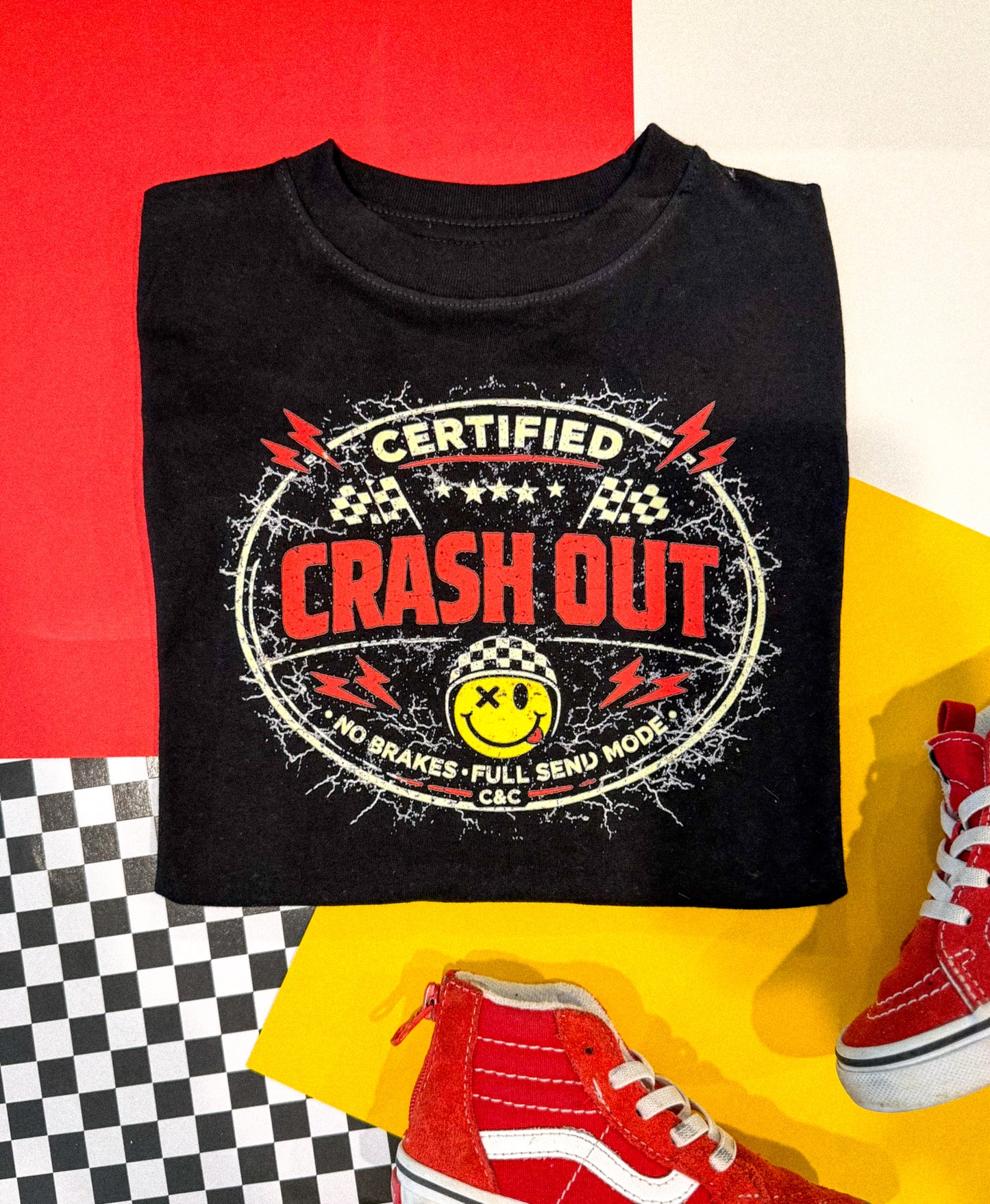 Certified Crash Out | Black Graphic T-Shirt