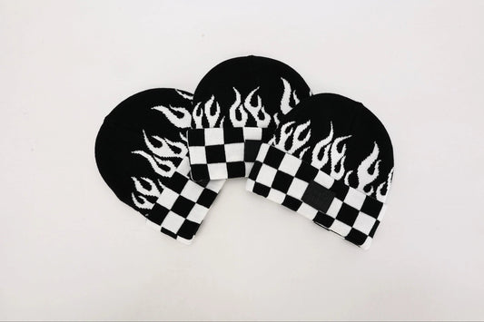 Checker Flame Beanie
