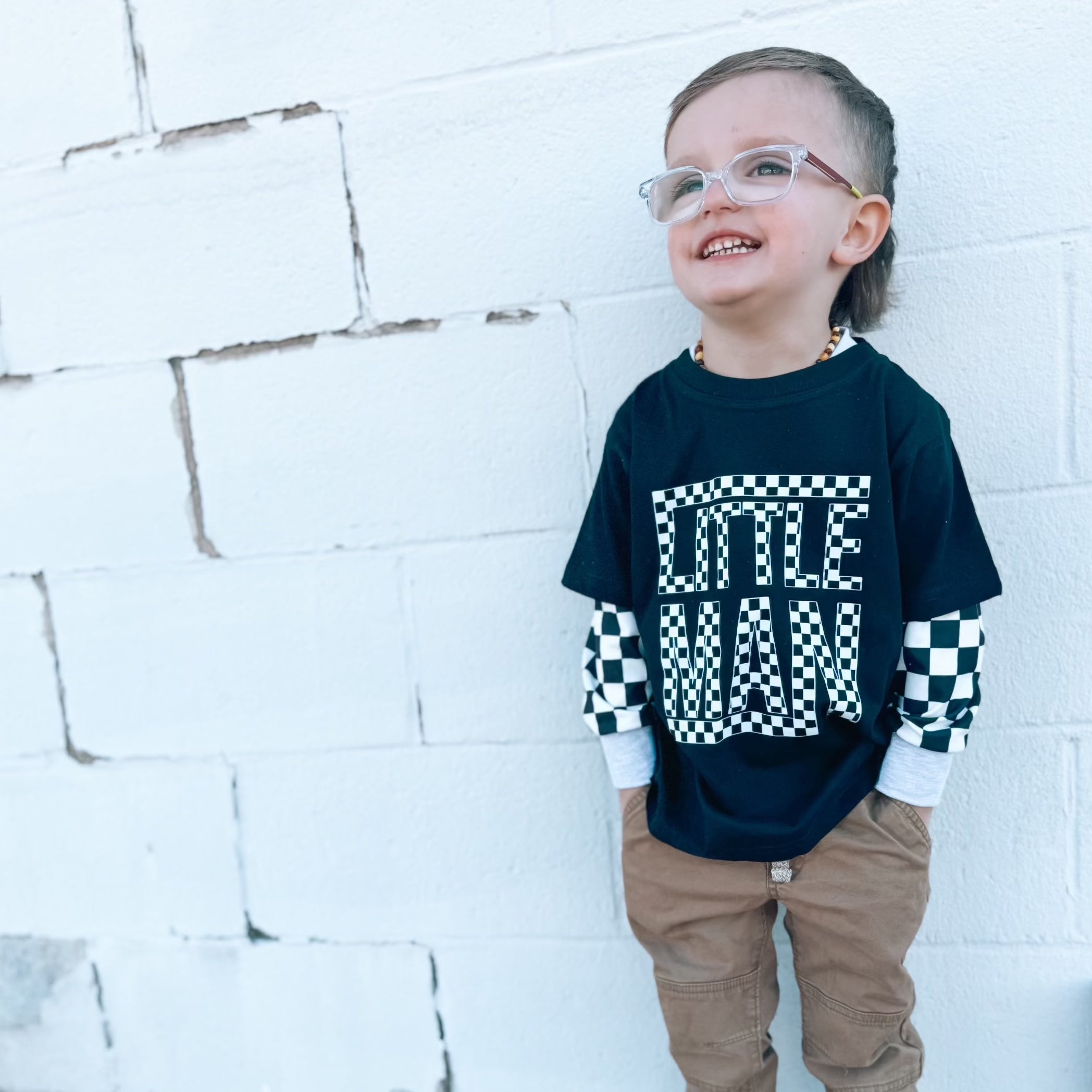 Little Man| Black Graphic T-shirt