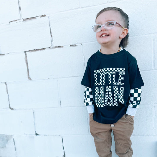 Little Man| Black Graphic T-shirt