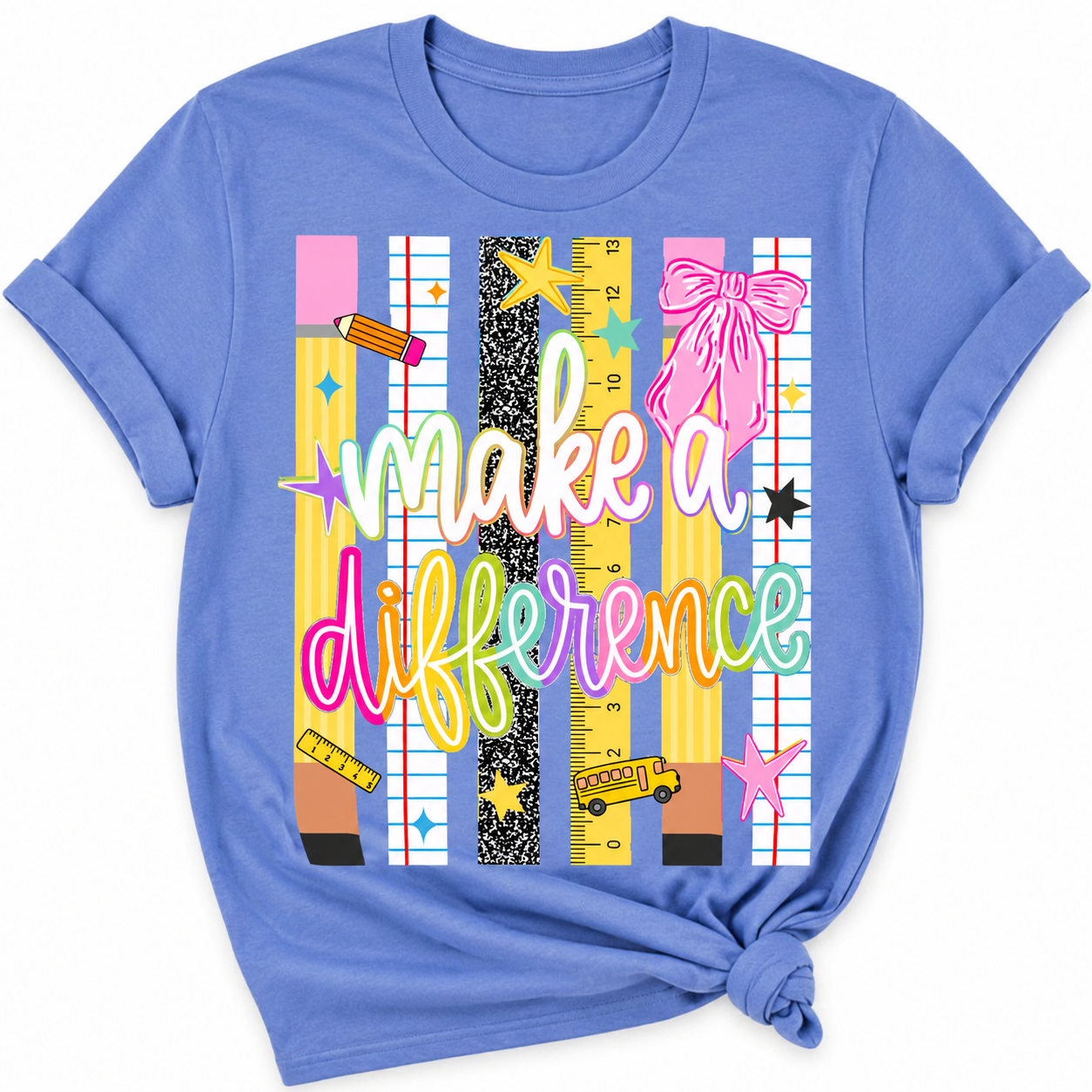 Make a Difference | Neon Blue Comfort Color