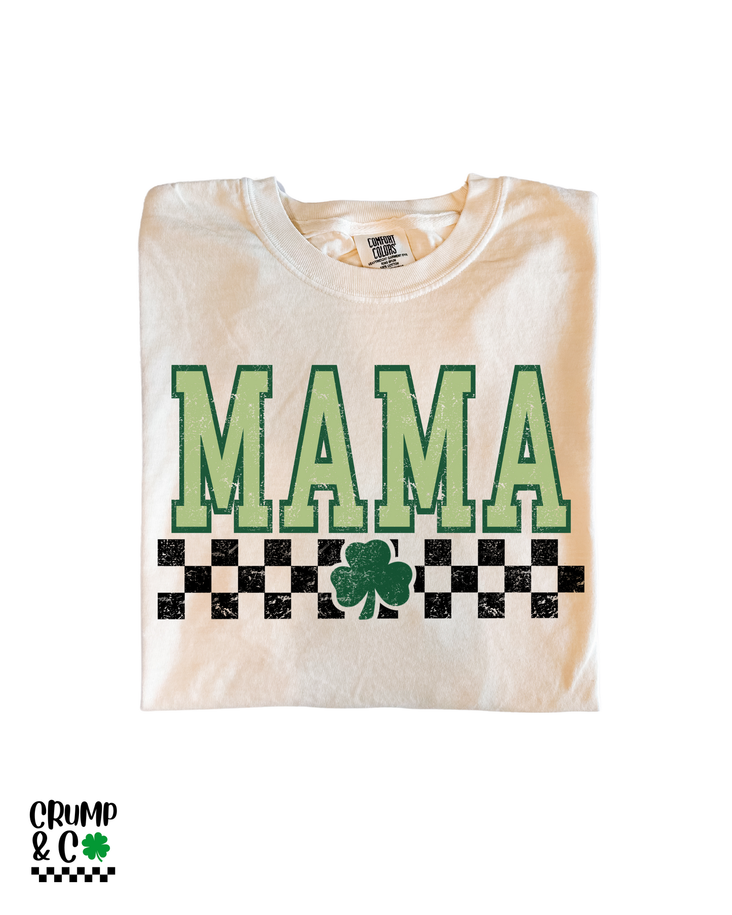 Mama Shamrock Checker | Comfort Color Tee