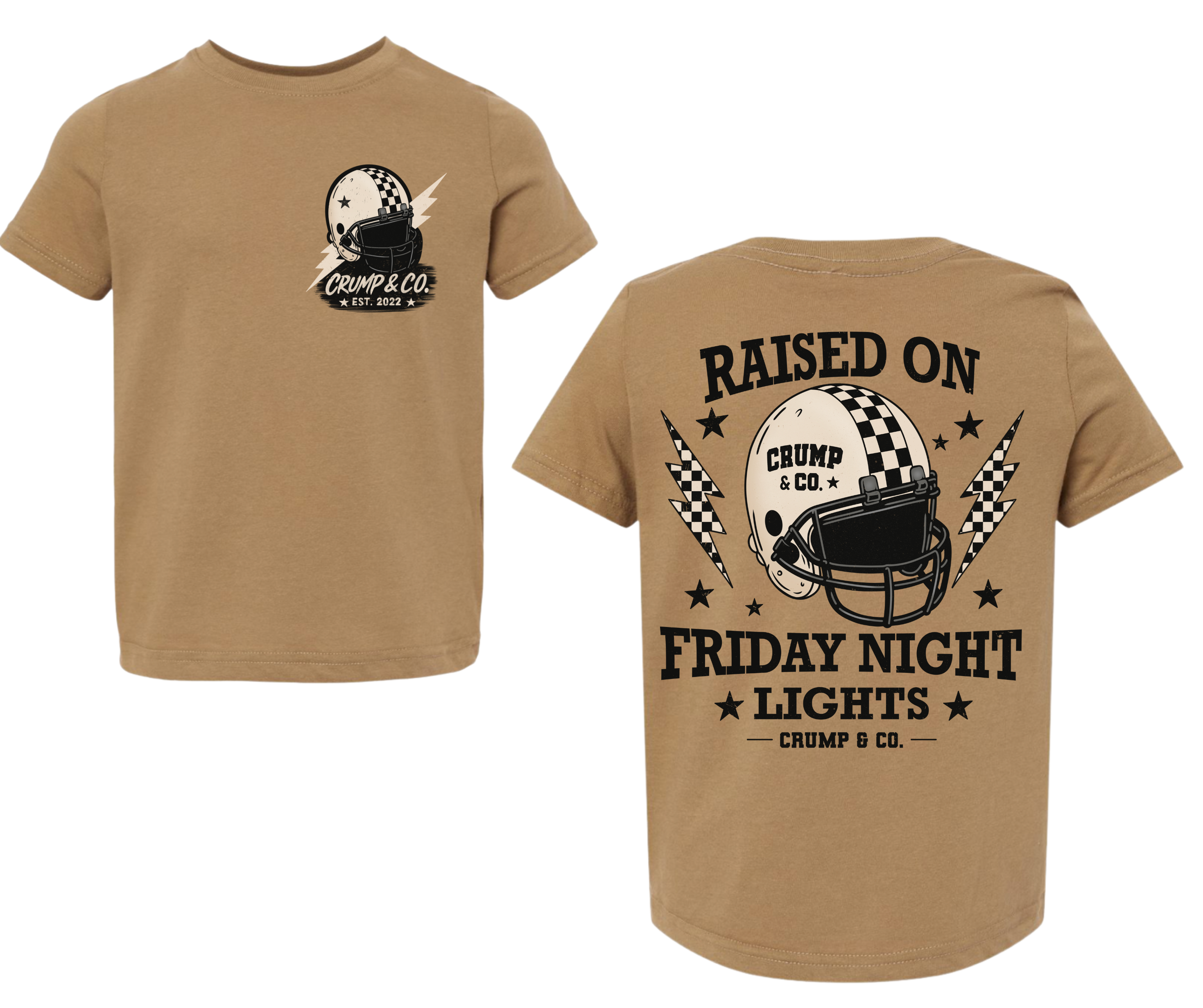 Raised On Friday Night Lights | Brown Graphic Pocket T-Shirt