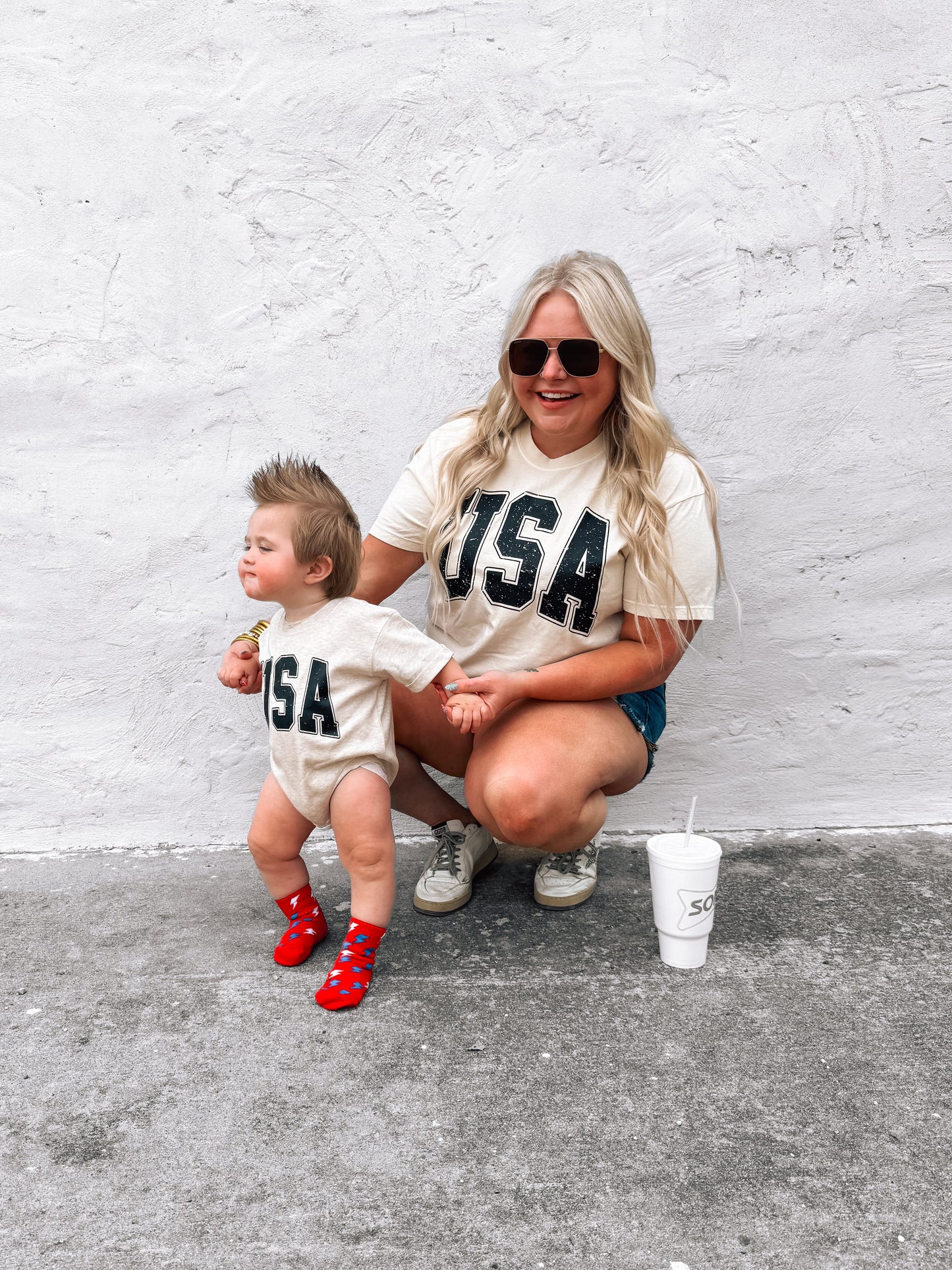 USA | Comfort Color Crop Tee- Ivory