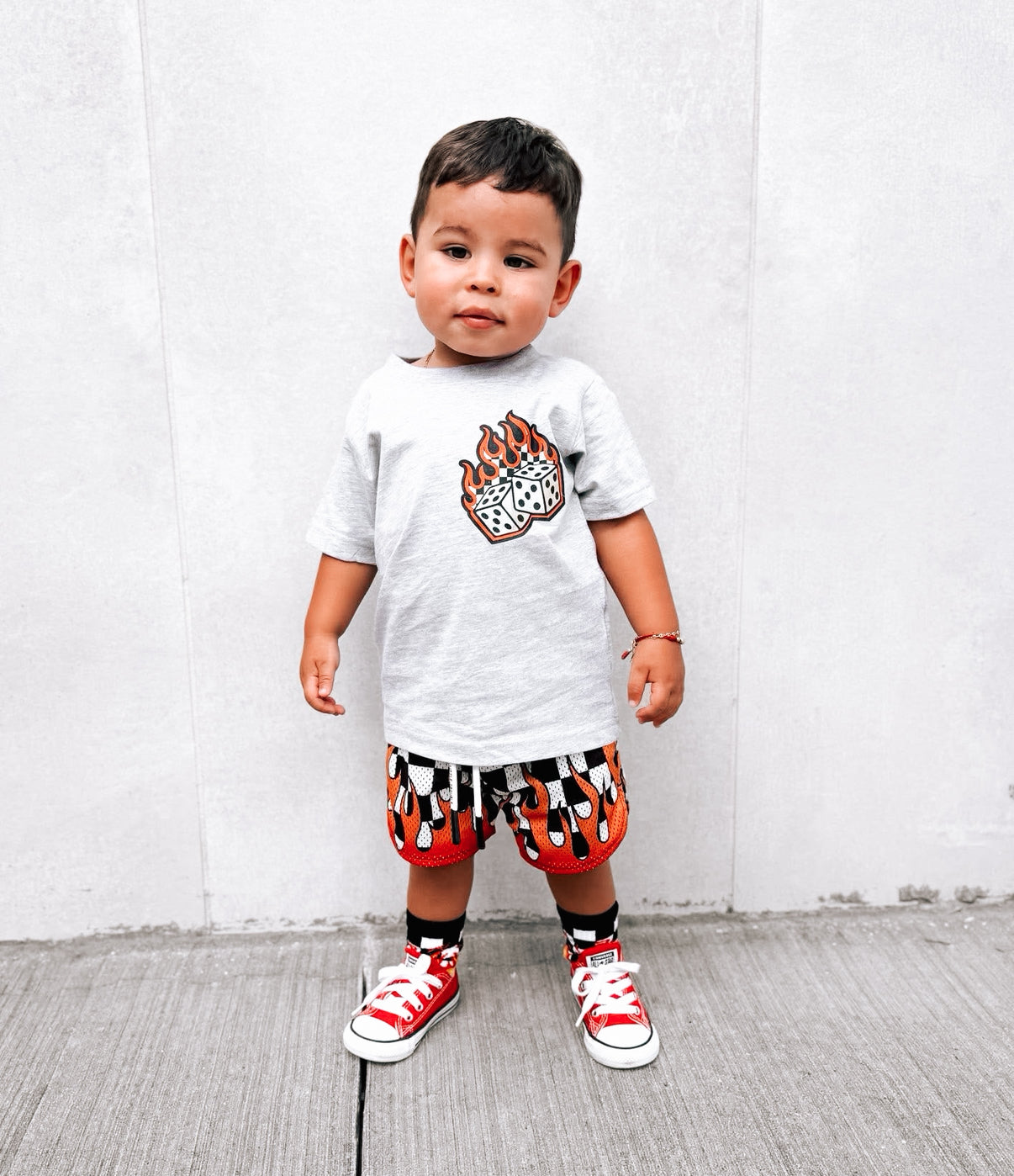Take A Chance | Heather Grey Graphic T-shirt