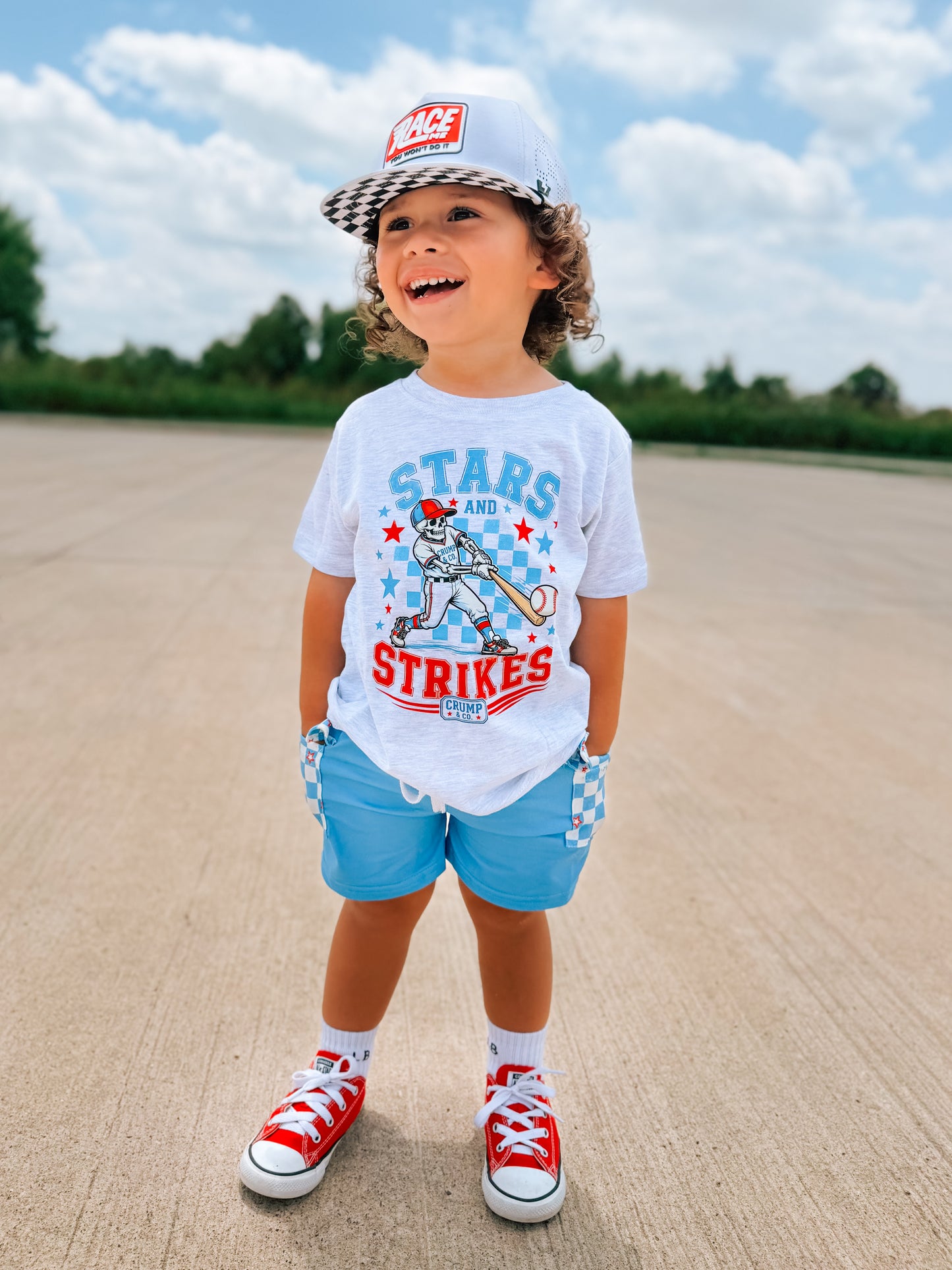 Stars & Strikes | Ash Grey T-Shirt