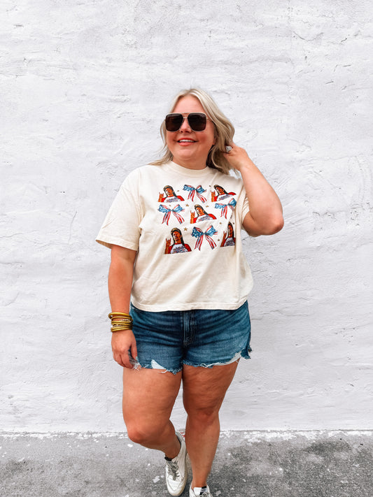 Joe Dirt | Crop Tee- Ivory
