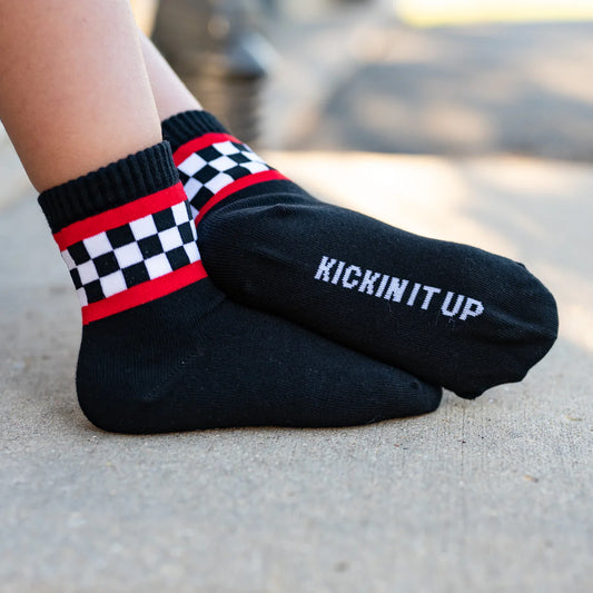 Red Stripe & Checker | Socks*