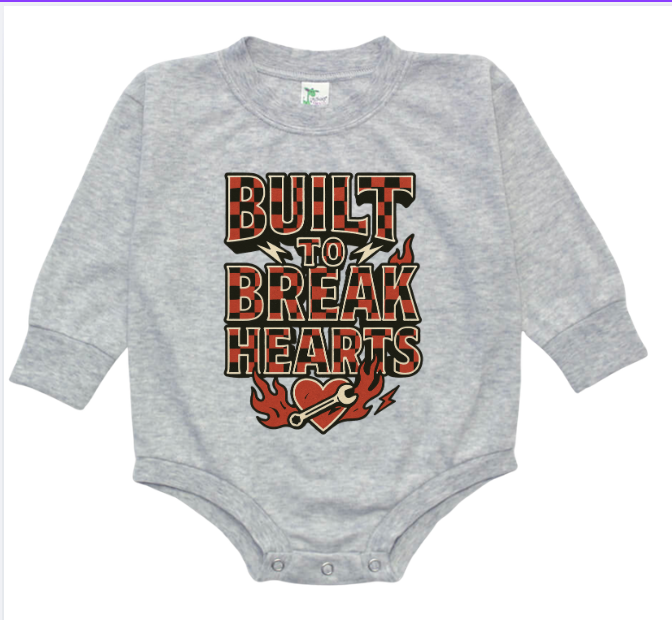 Break Hearts | Grey Bubble Romper