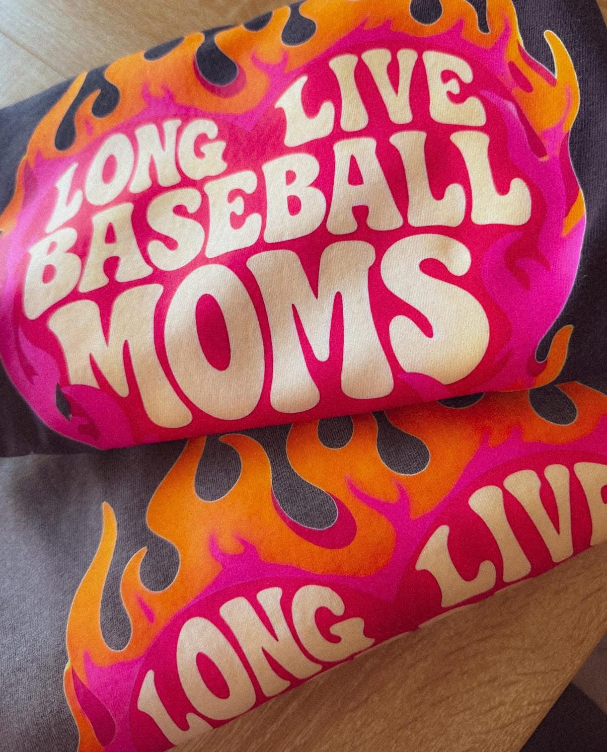 Long Live Baseball Moms | Comfort Color Tee- Pepper