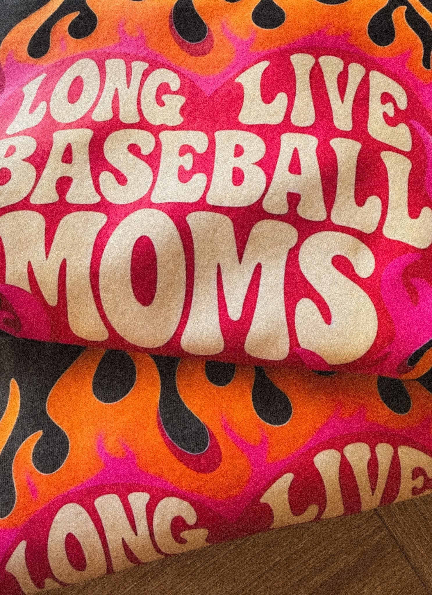 Long Live Baseball Moms | Comfort Color Tee- Pepper
