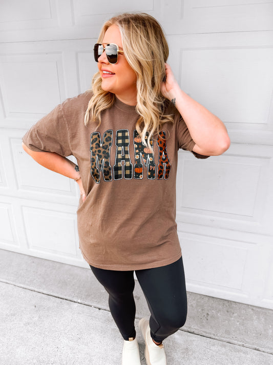 MAMA Fall | Comfort Color Tee- Brown