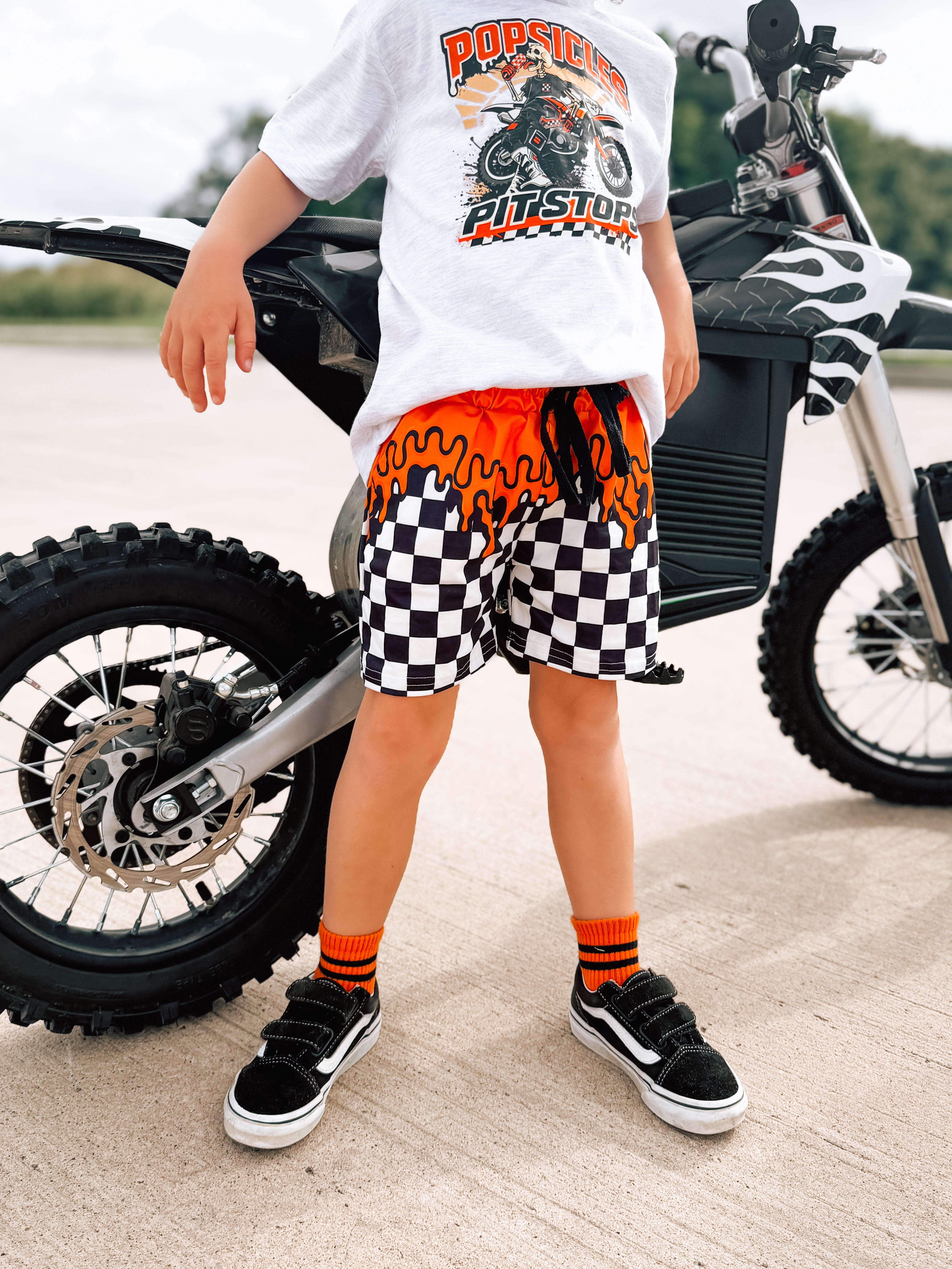 Summer Drip | Orange Tie Shorts