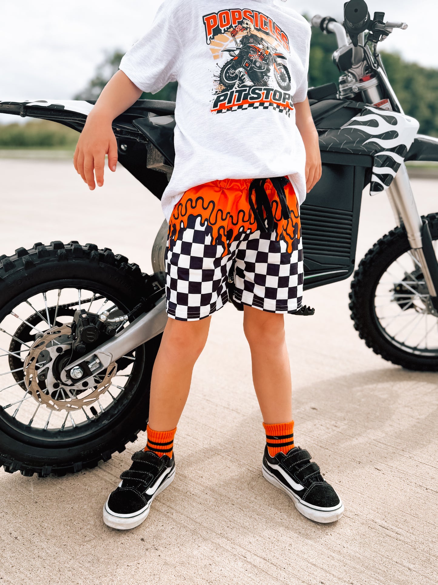 Summer Drip | Orange Tie Shorts