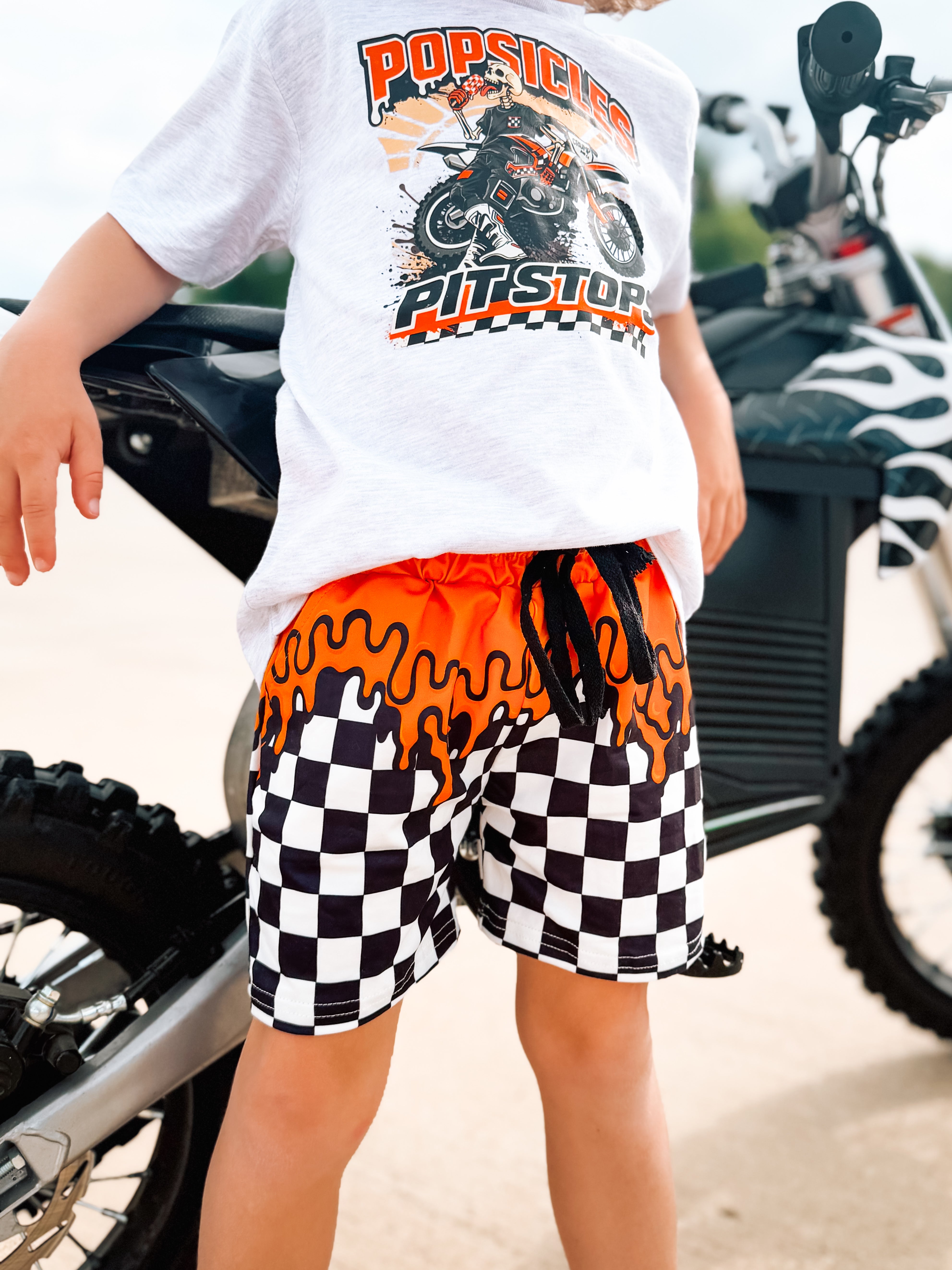 Summer Drip | Orange Tie Shorts