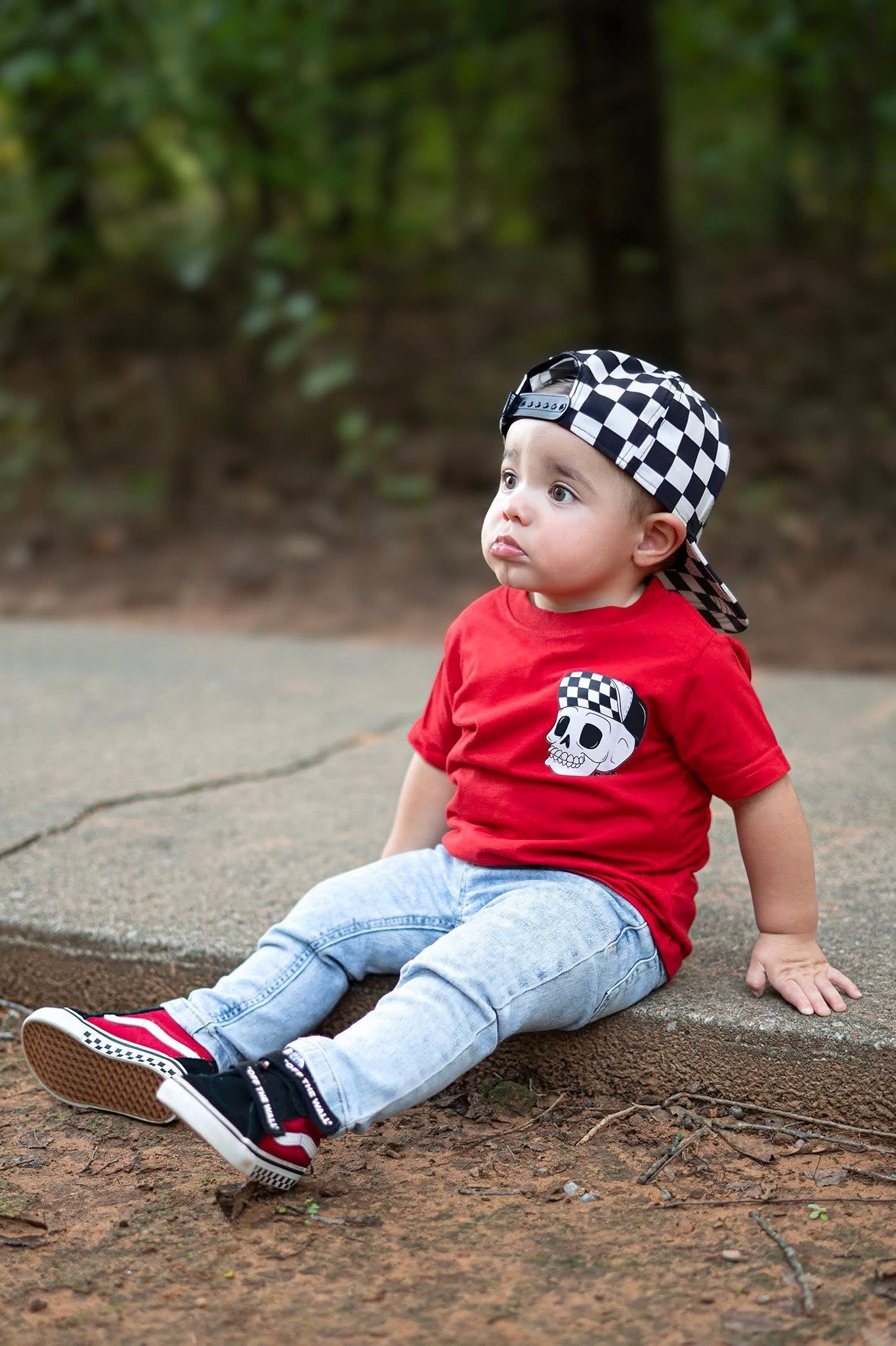 Snapbacks & Trouble | Red Graphic T-Shirt
