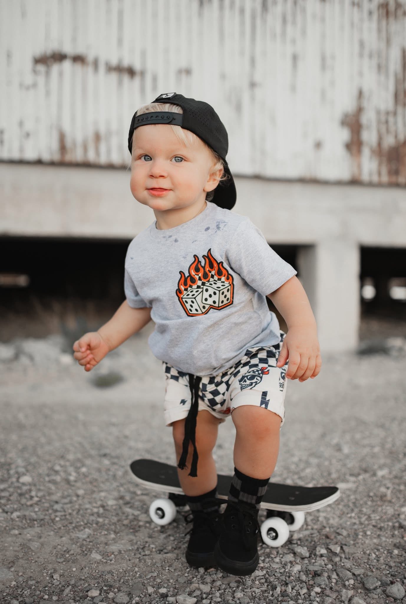 Take A Chance | Heather Grey Graphic T-shirt