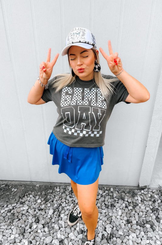 Game Day | Comfort Color Crop Tee- Pepper