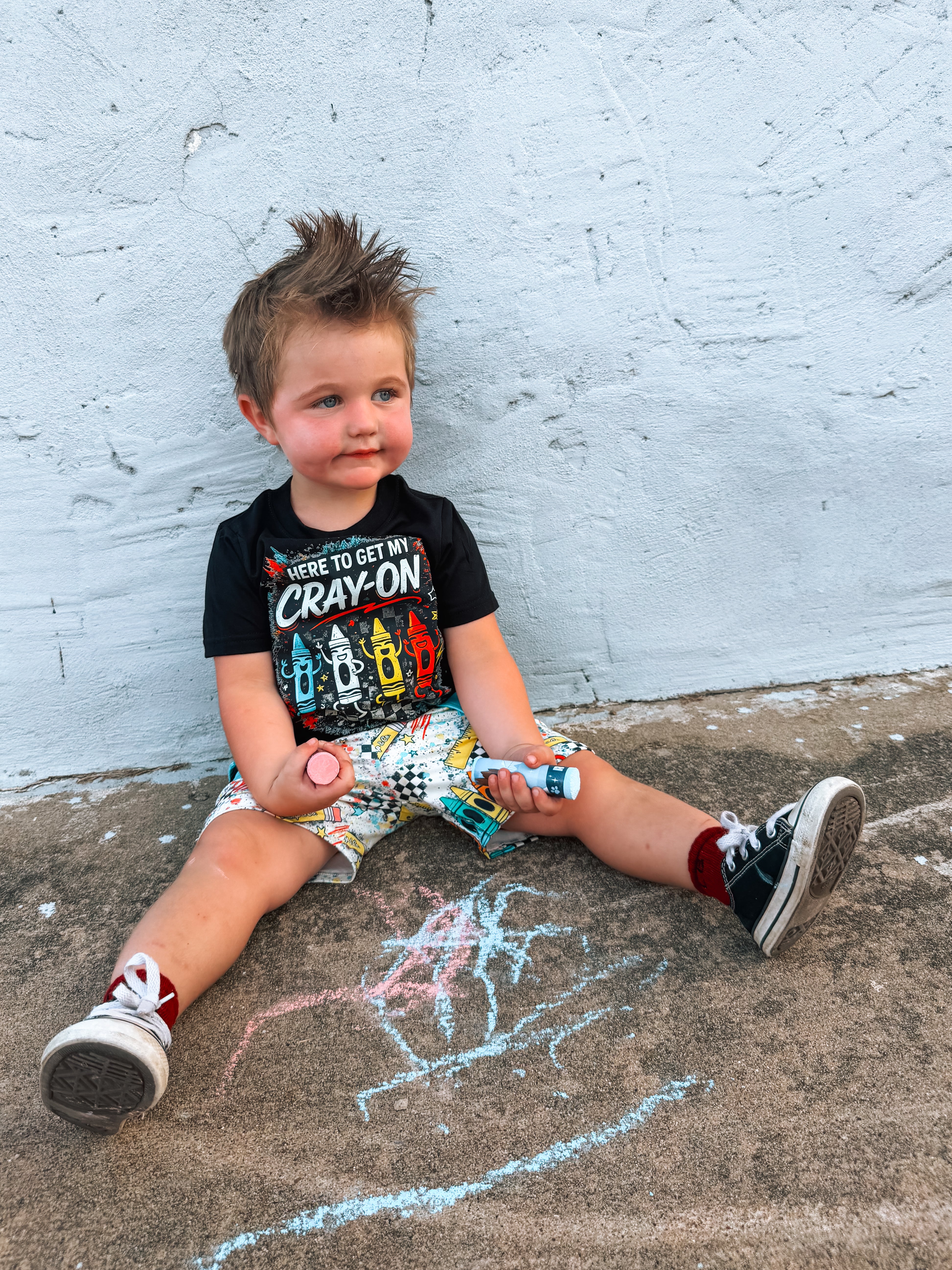 Here To Get My Cray On | Black Graphic T-Shirt