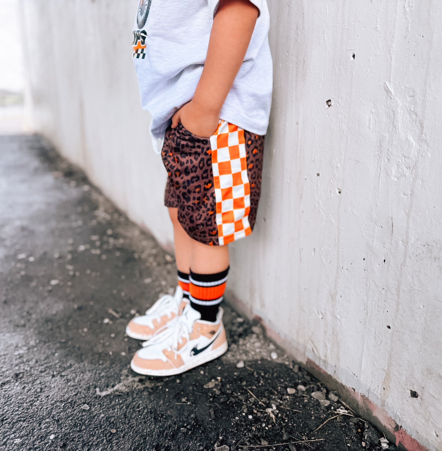 Wild Summer | Orange & Cheetah Tie Shorts