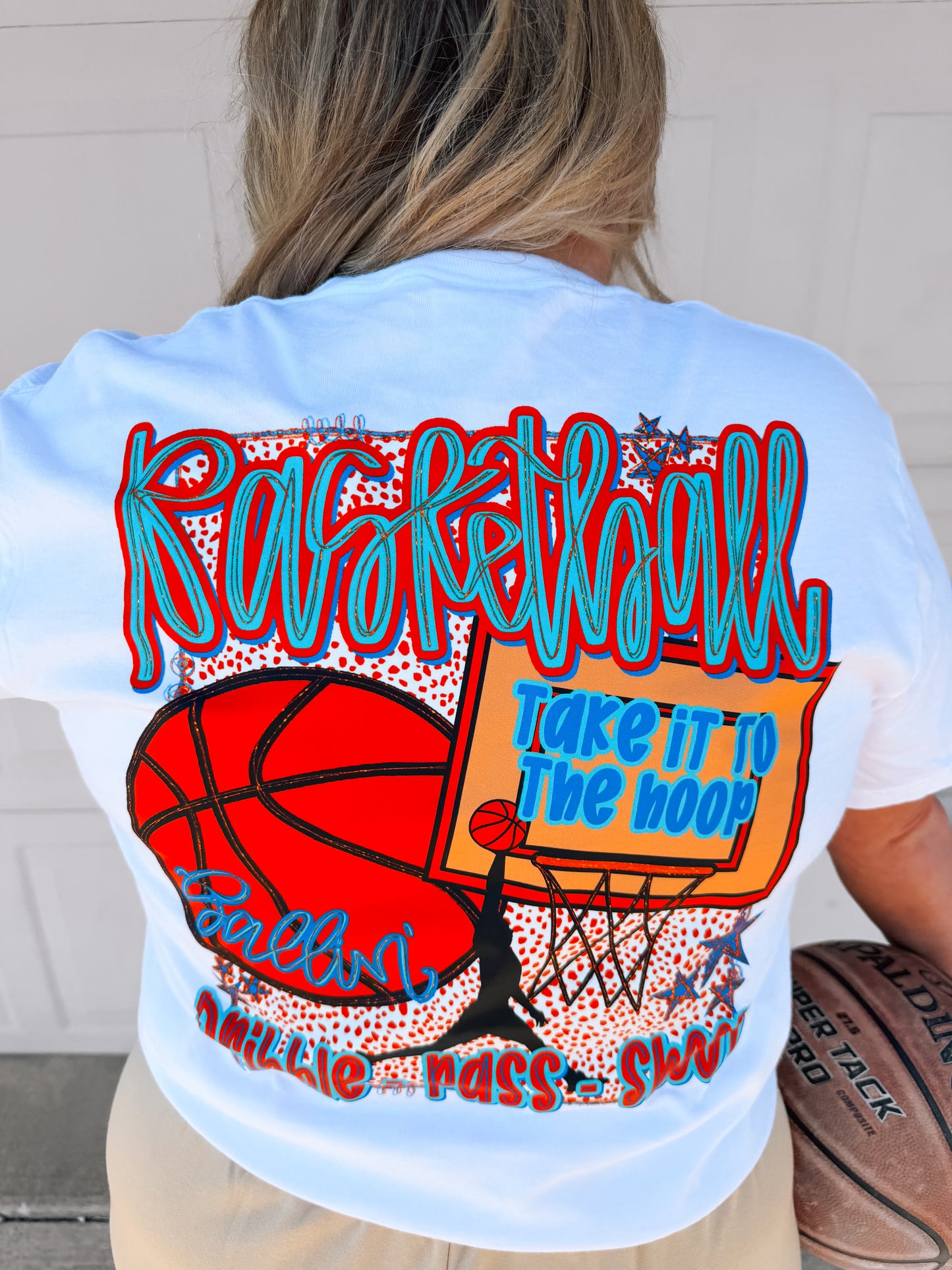 Take It to The Hoop | Comfort Color Tee- White