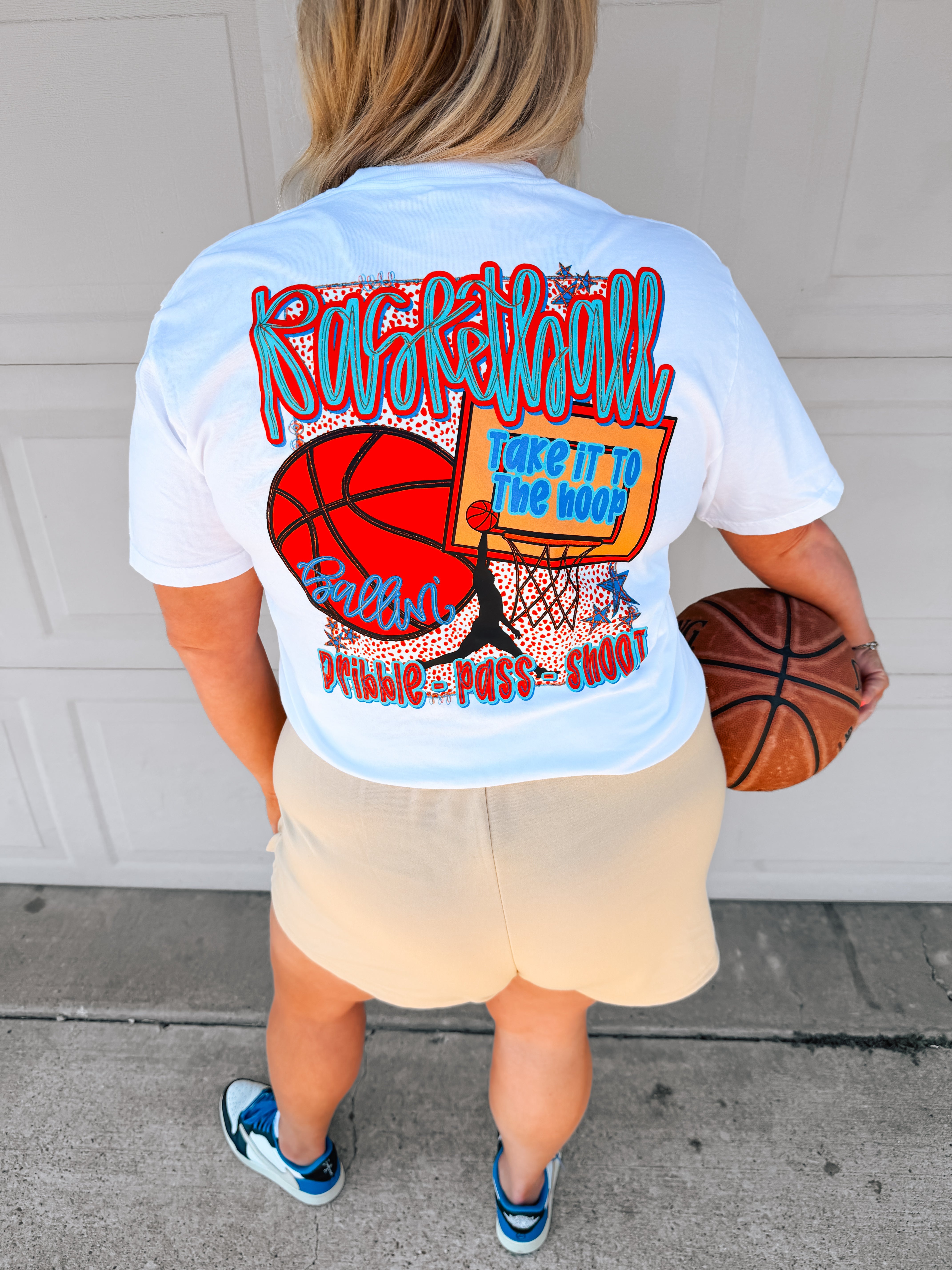 Take It to The Hoop | Comfort Color Tee- White