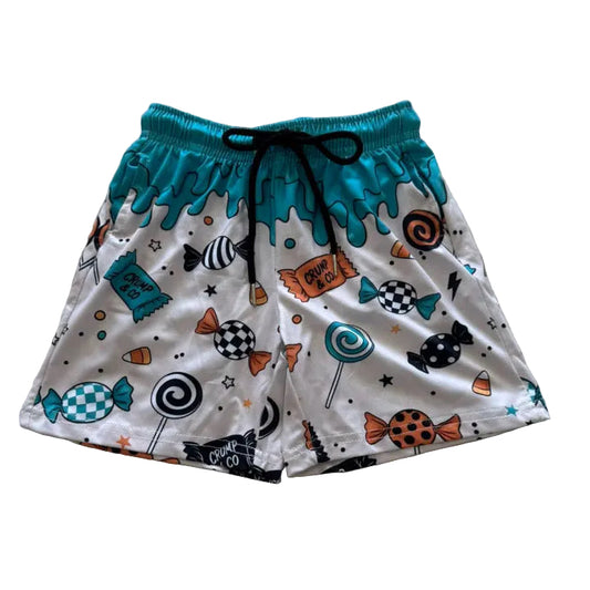 Candy Halloween | Drip Teal Tie Shorts