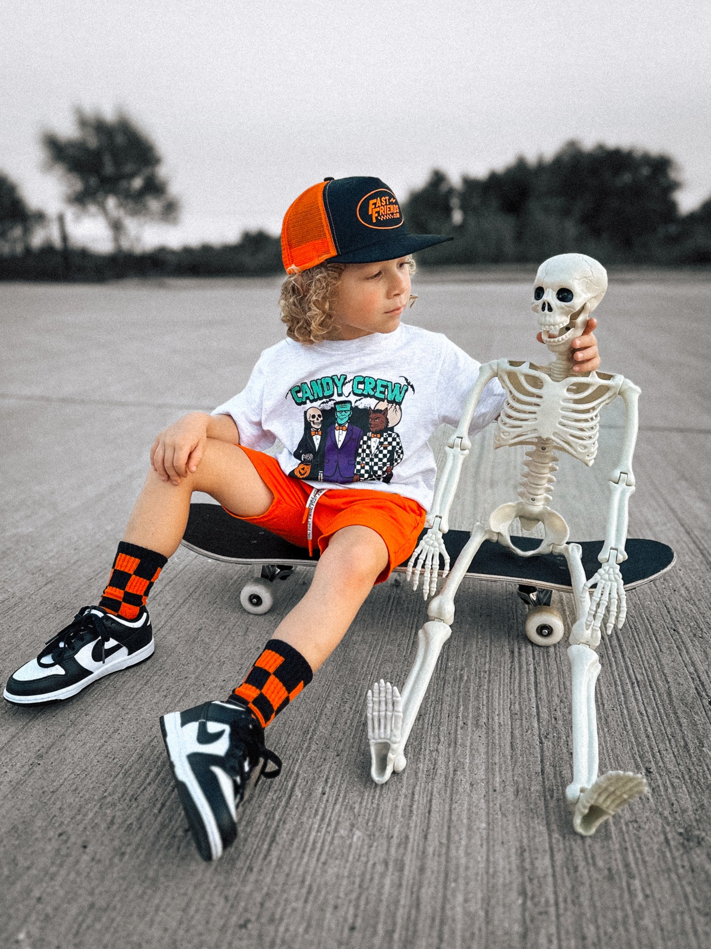 Orange and Black Check