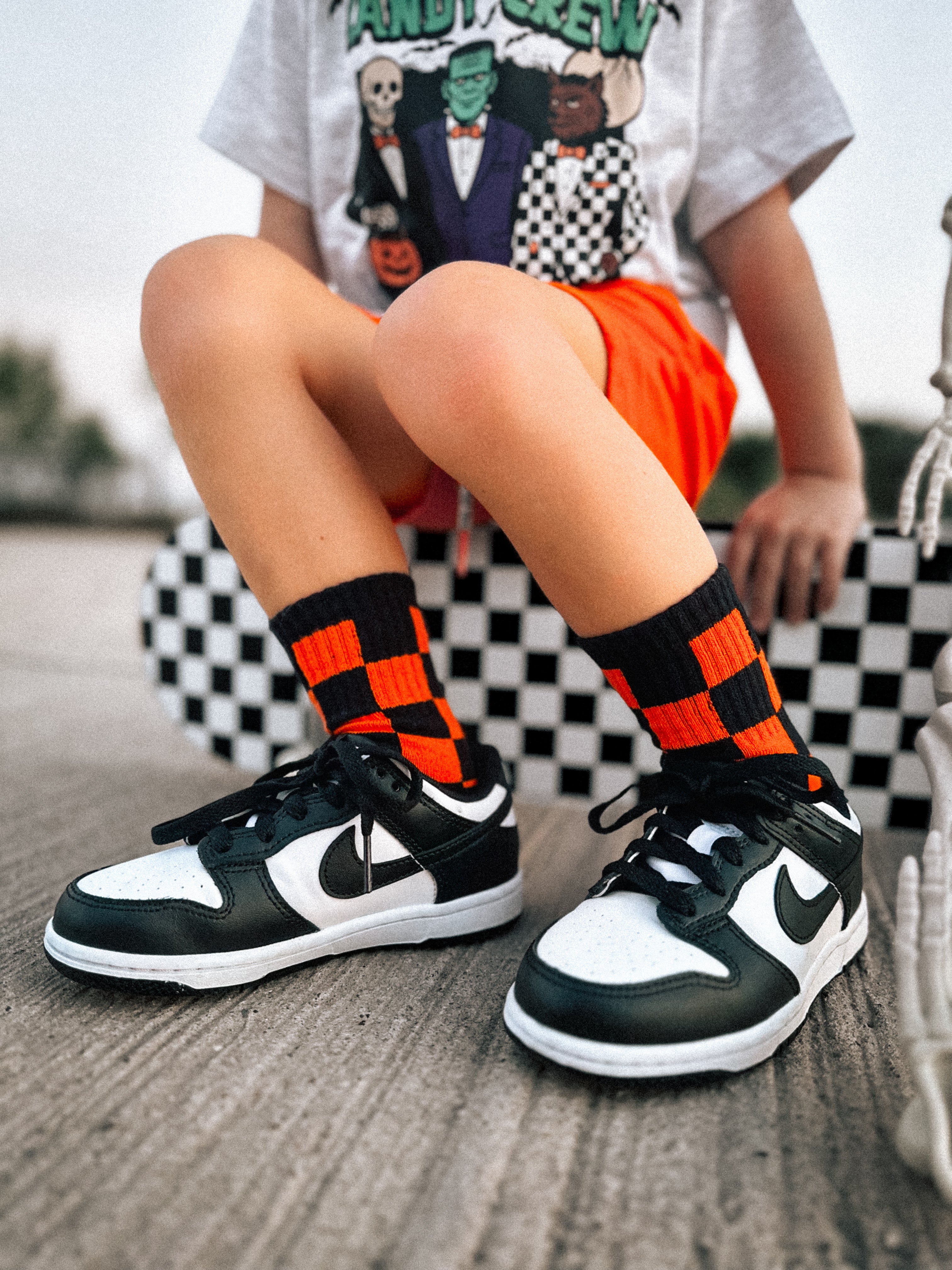 Orange and Black Check