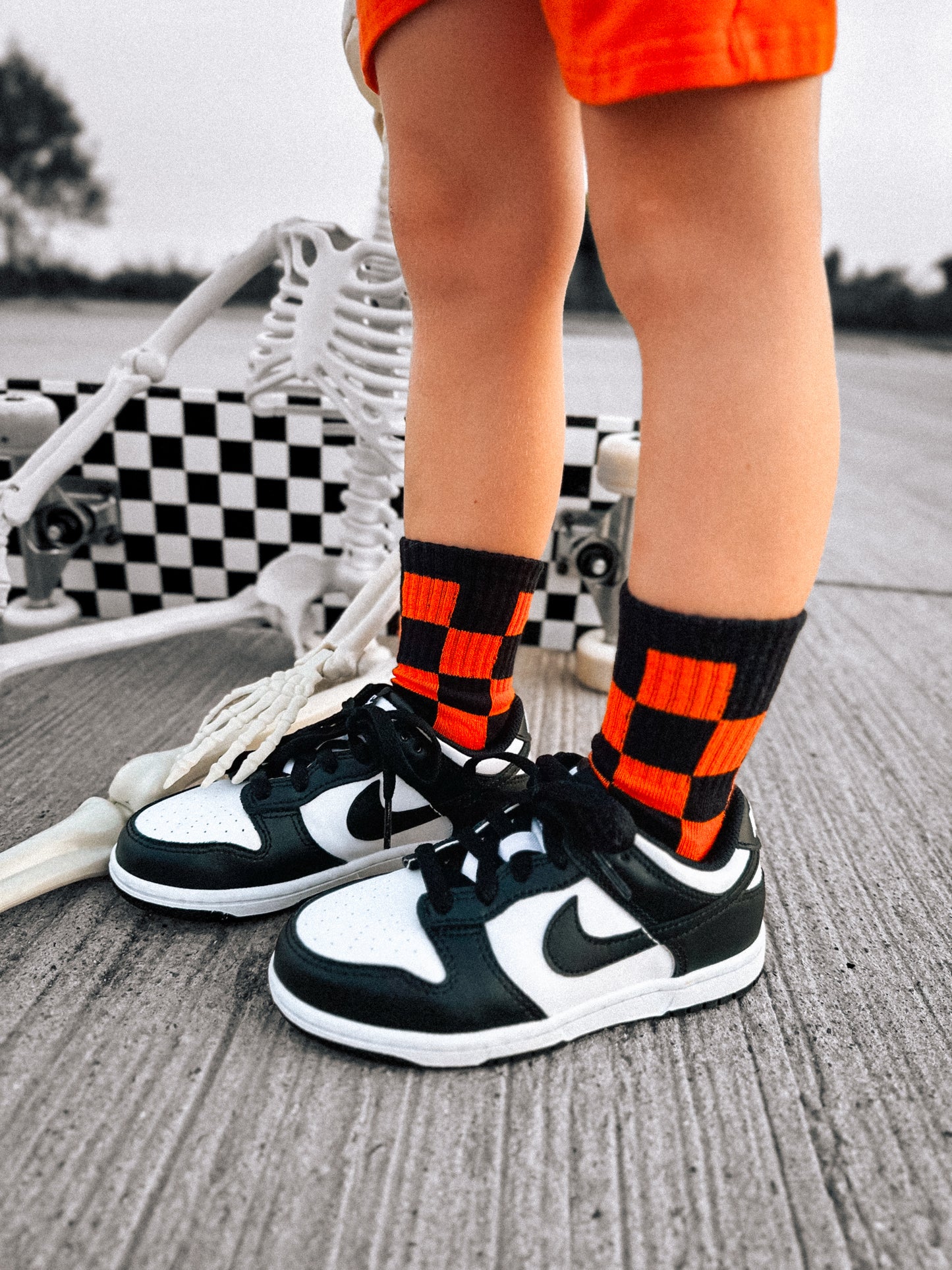 Orange and Black Check
