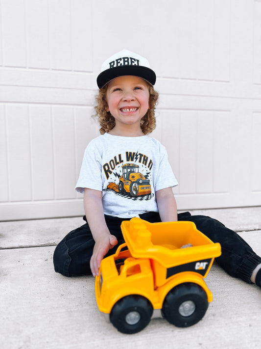 Roll With It | Ash Grey Graphic T-shirt