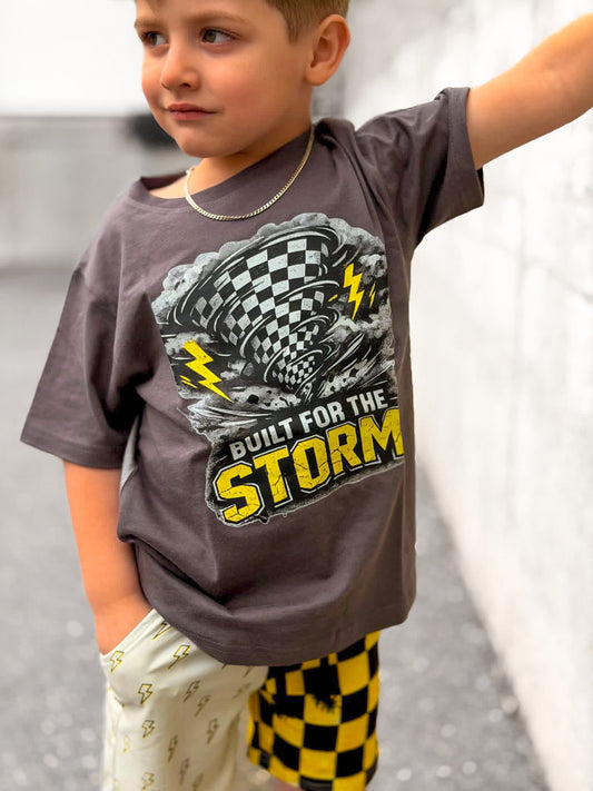 Built For The Storm | Charcoal Graphic T-Shirt