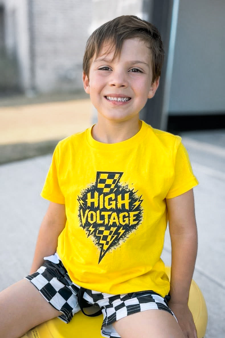 High Voltage | Gold Graphic T-Shirt