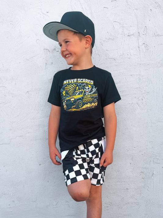 Never Scared | Black Graphic T-Shirt