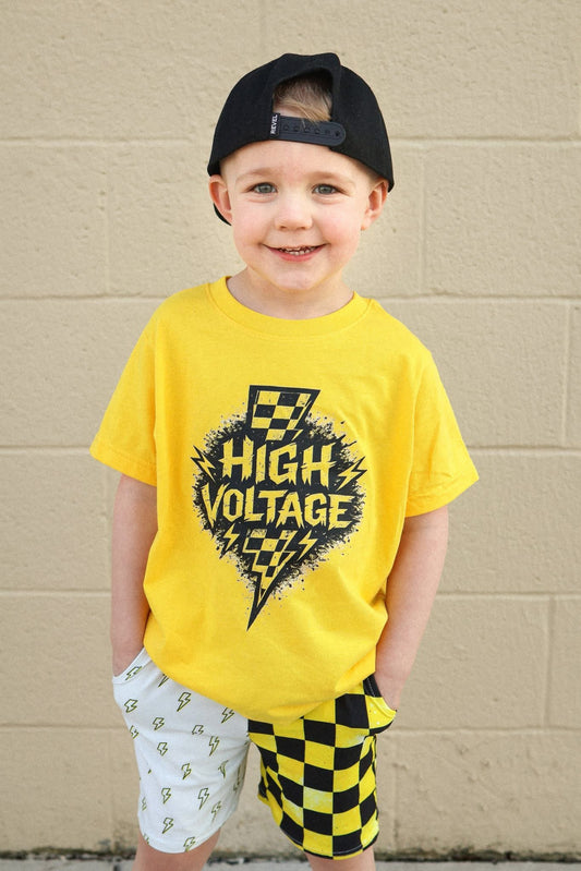 High Voltage | Gold Graphic T-Shirt