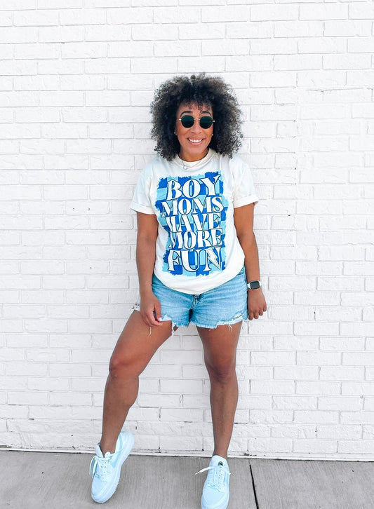 Boy Moms Have More Fun | Comfort Color Tee- Ivory