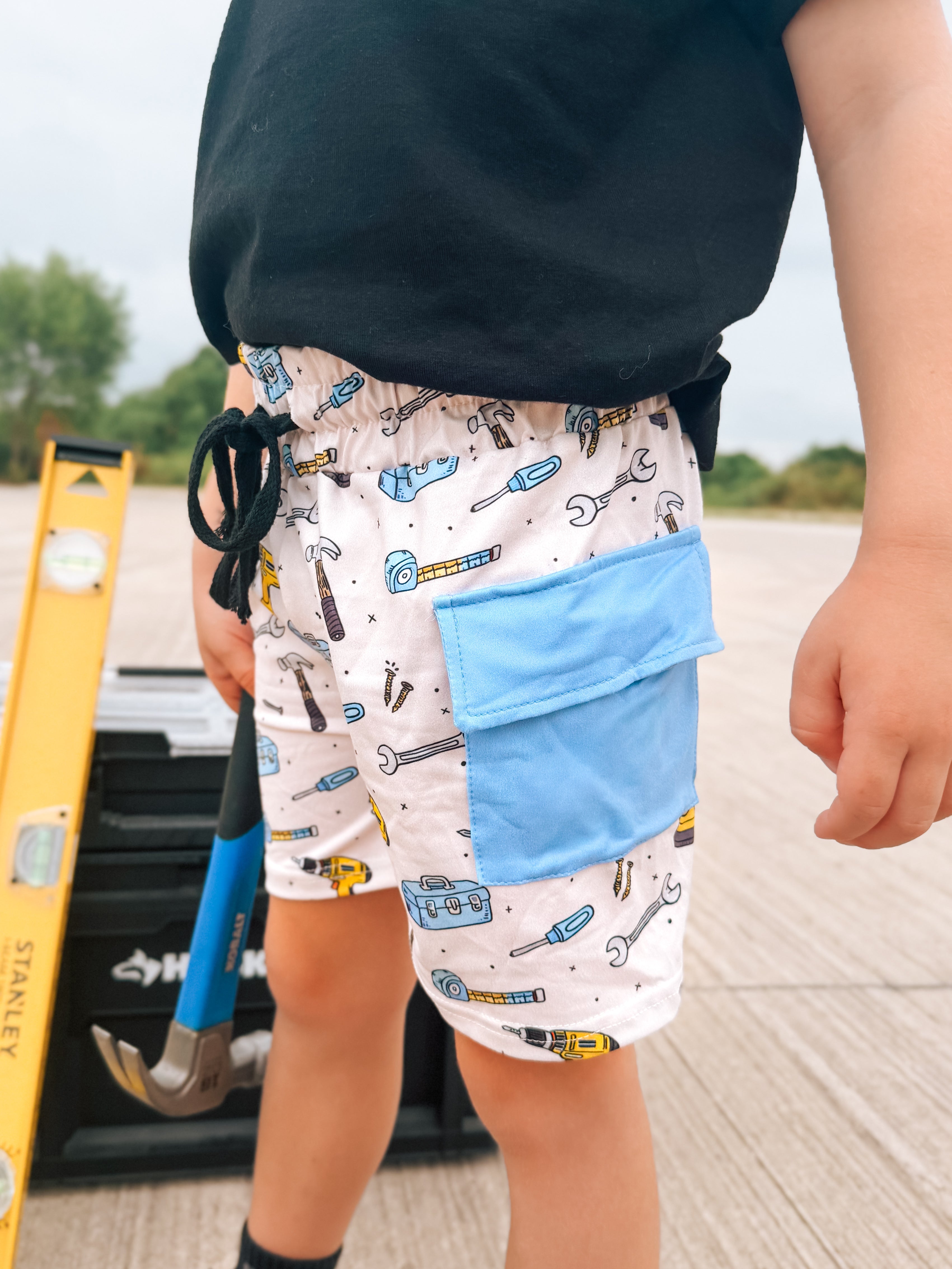 Blue Collar Vibes | Tie Shorts