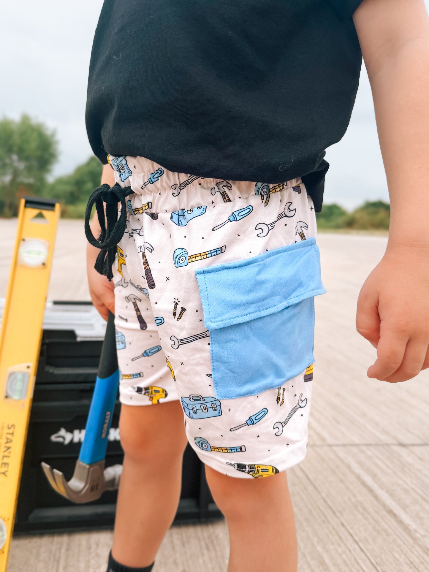 Blue Collar Vibes | Tie Shorts