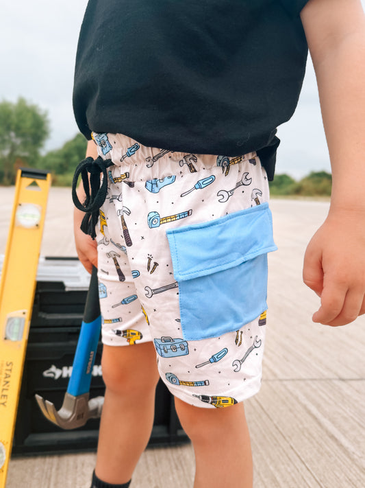 Blue Collar Vibes | Tie Shorts