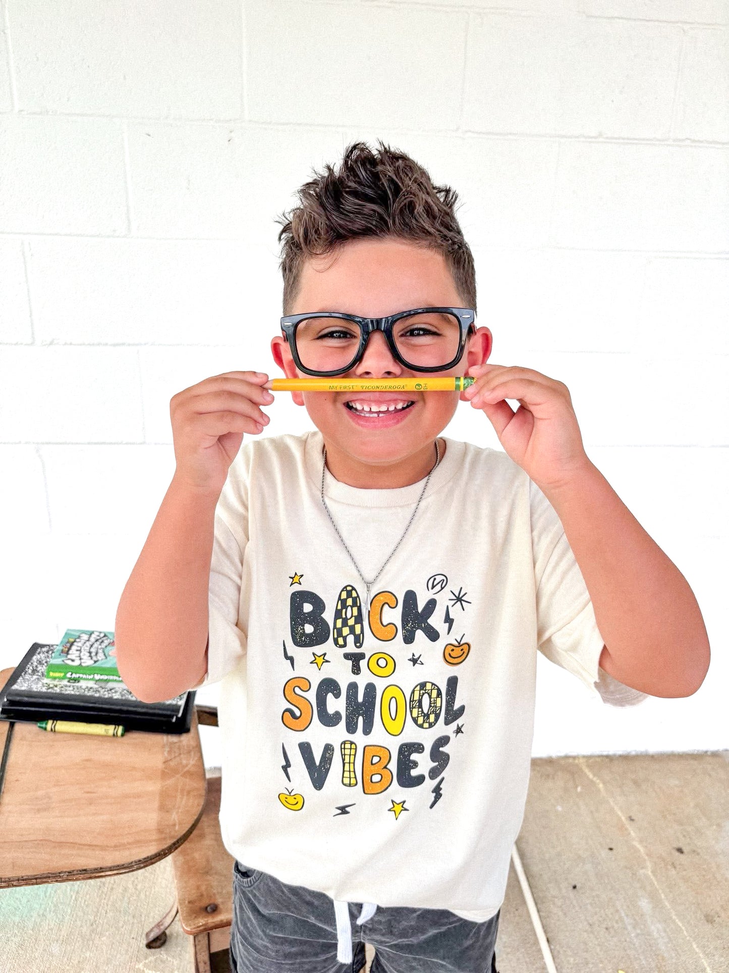 Back 2 School | Ivory Graphic T-shirt