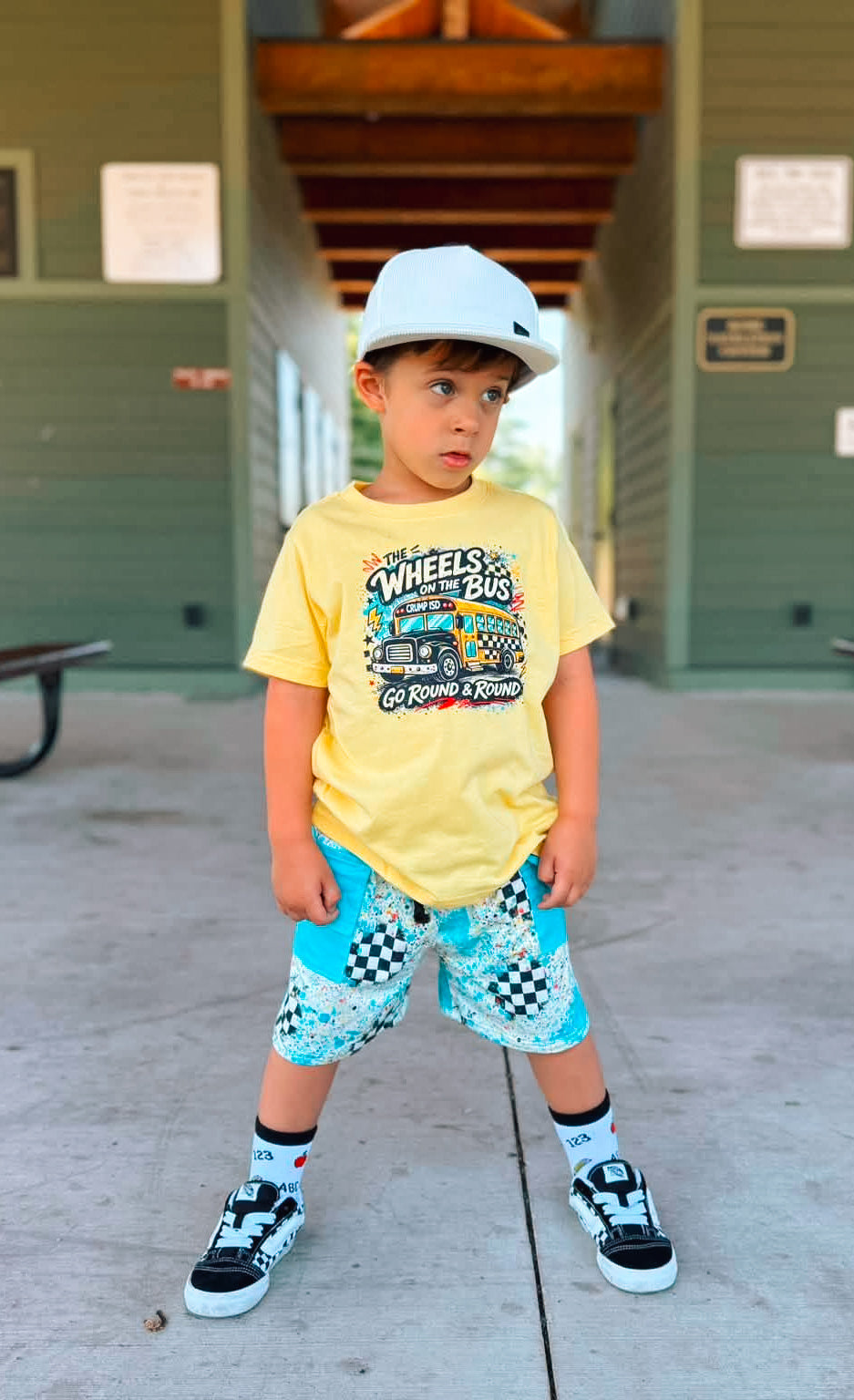Go Round & Round | Yellow Graphic T-Shirt