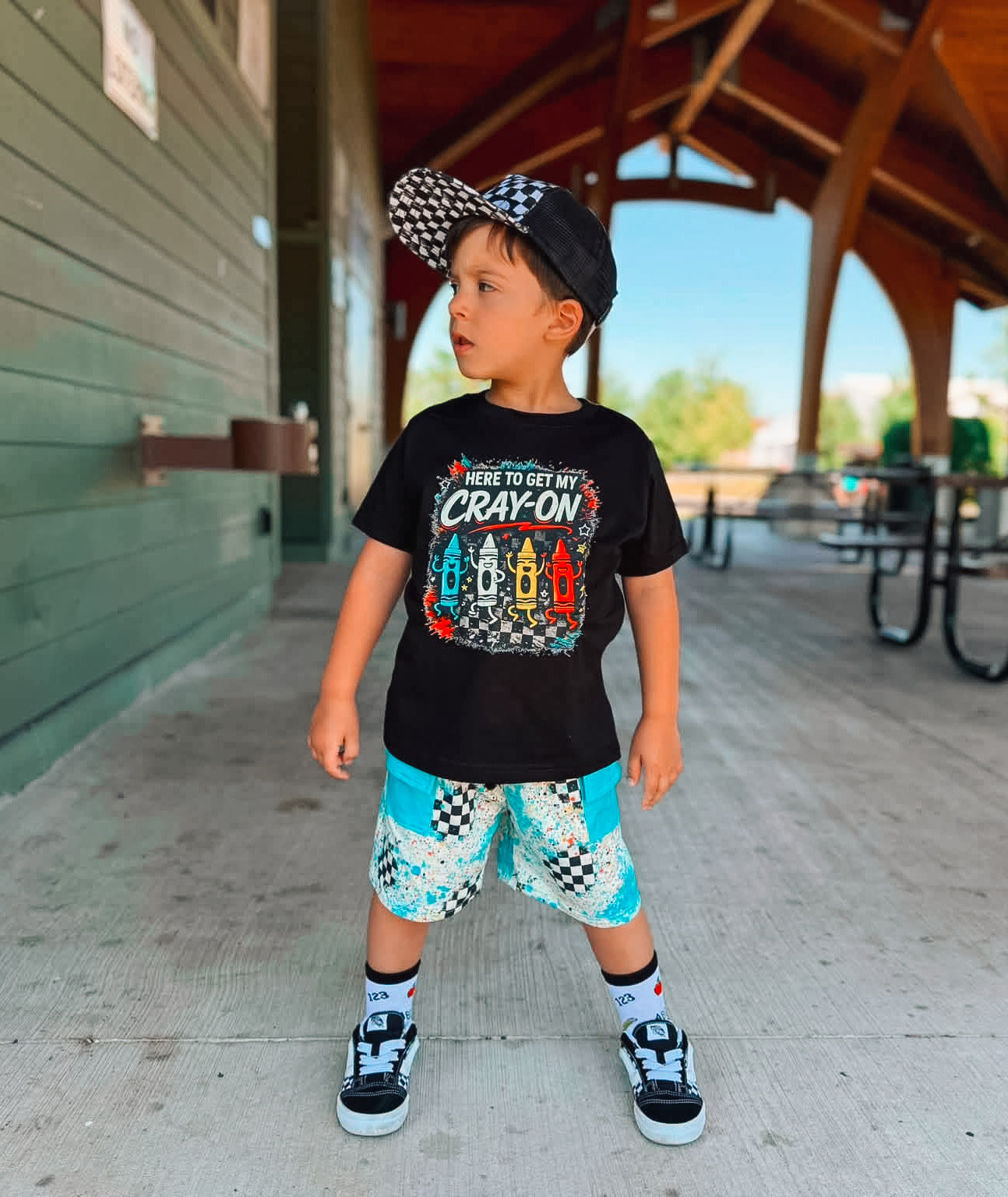 Here To Get My Cray On | Black Graphic T-Shirt