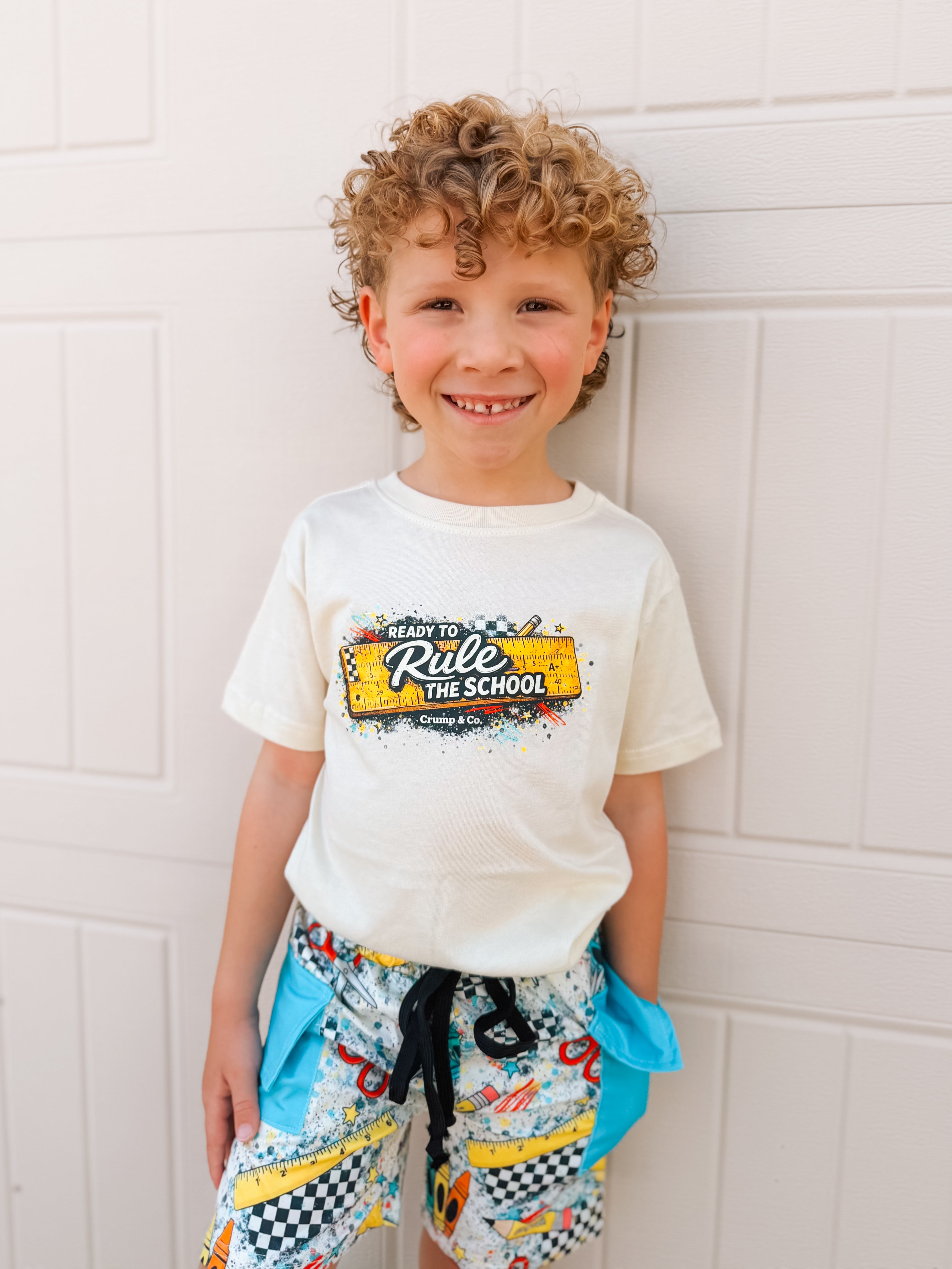 Rule The School| Ivory Graphic T-Shirt