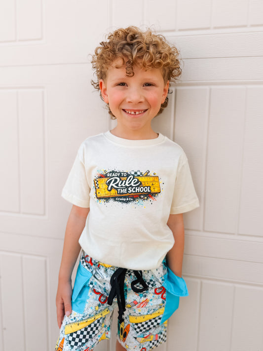 Rule The School| Ivory Graphic T-Shirt