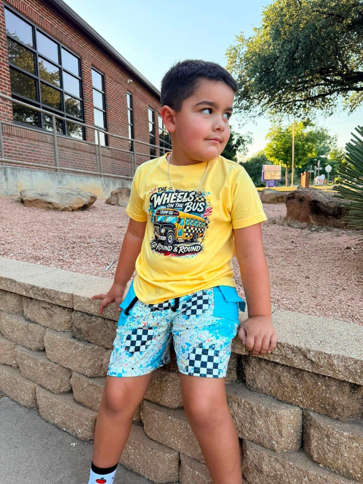 Go Round & Round | Yellow Graphic T-Shirt