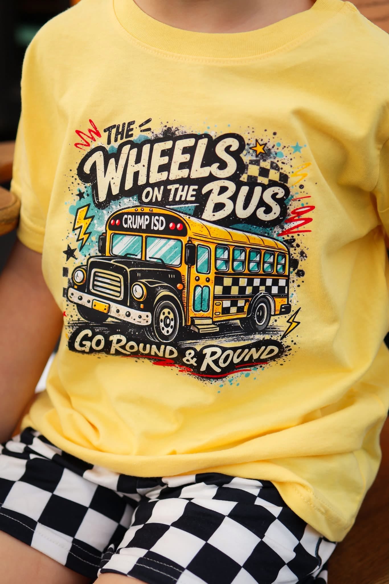 Go Round & Round | Yellow Graphic T-Shirt