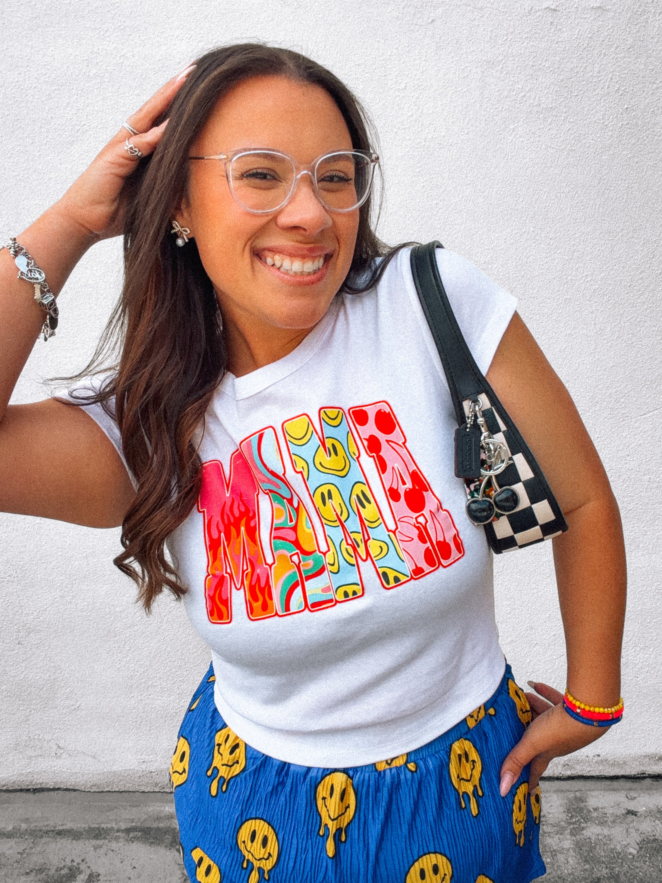 Retro Mama | Bella Canvas Baby Tee White