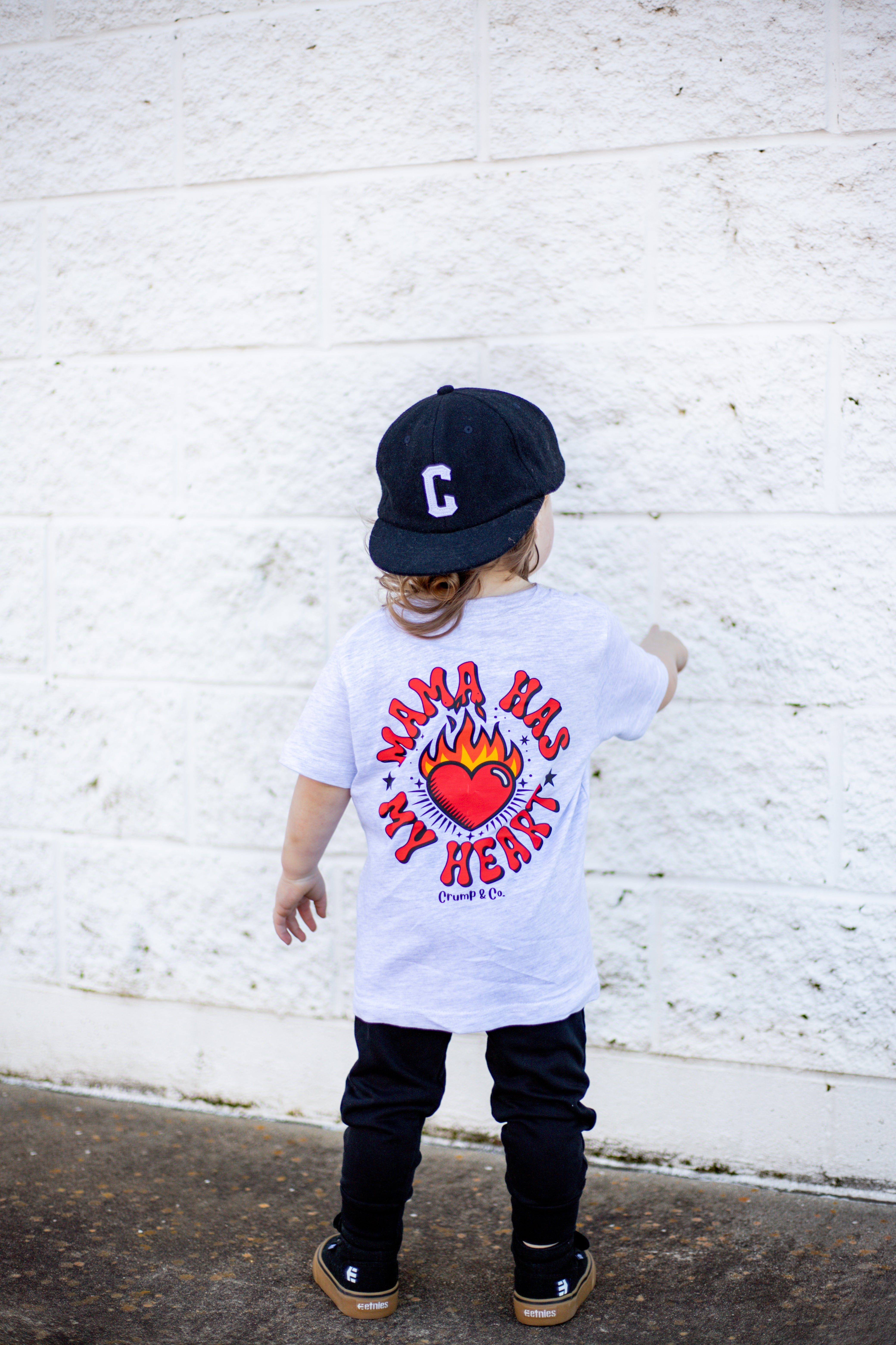 Mama Has My Heart  | Ash Grey Pocket T-Shirt