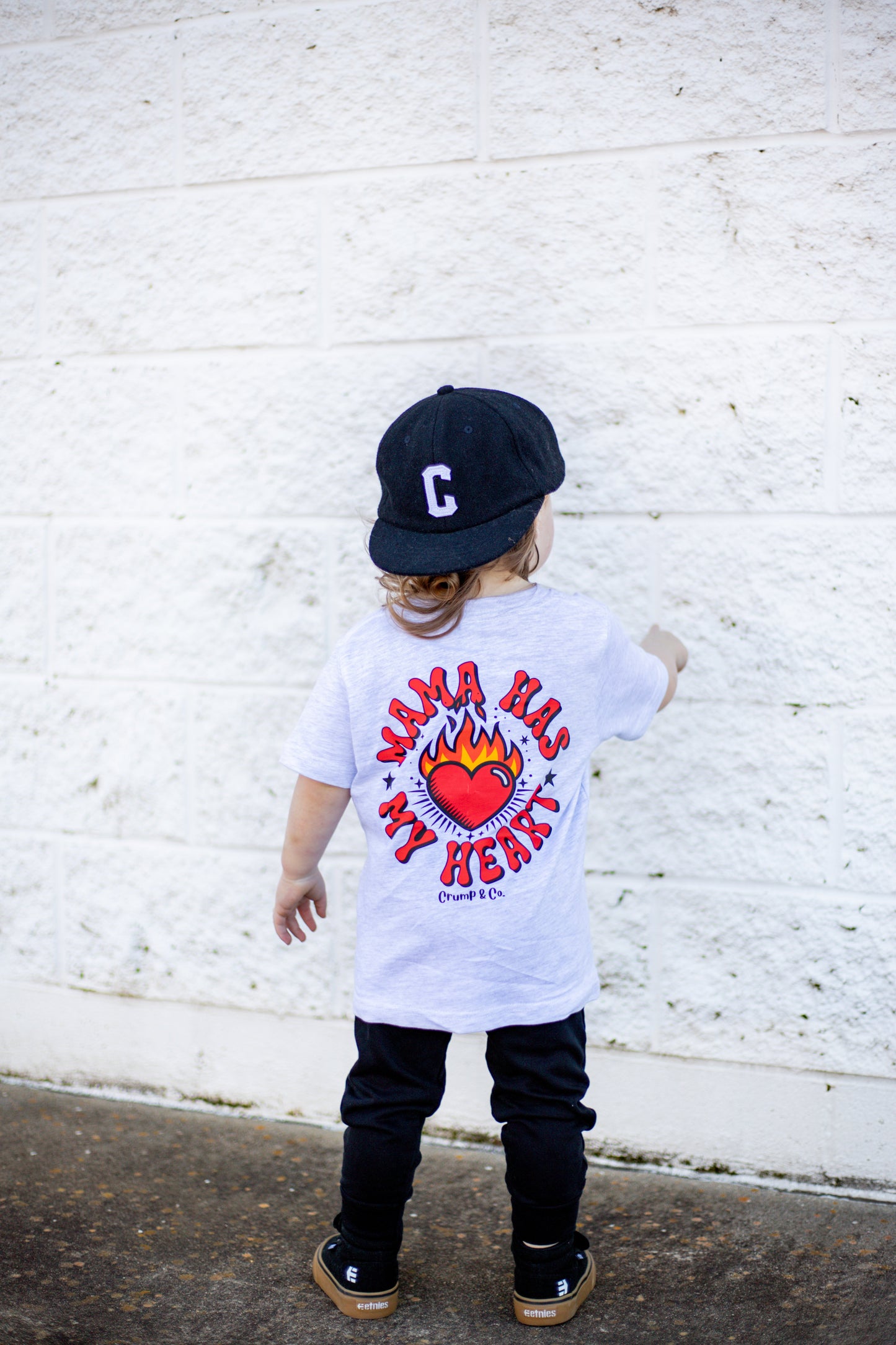 Mama Has My Heart  | Ash Grey Pocket T-Shirt