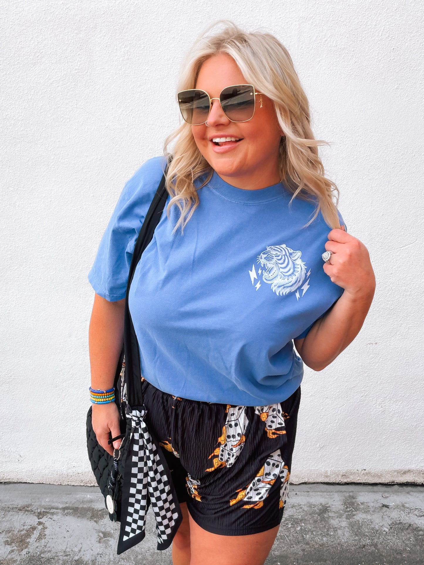 Hell of A Mother | Neon Blue Comfort Color